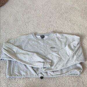 BDG Crewneck Cropped Sweater in Grey
